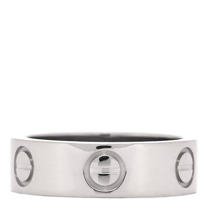 Cartier 18K White Gold 5.5mm LOVE Ring 49 4.75 3 of 5