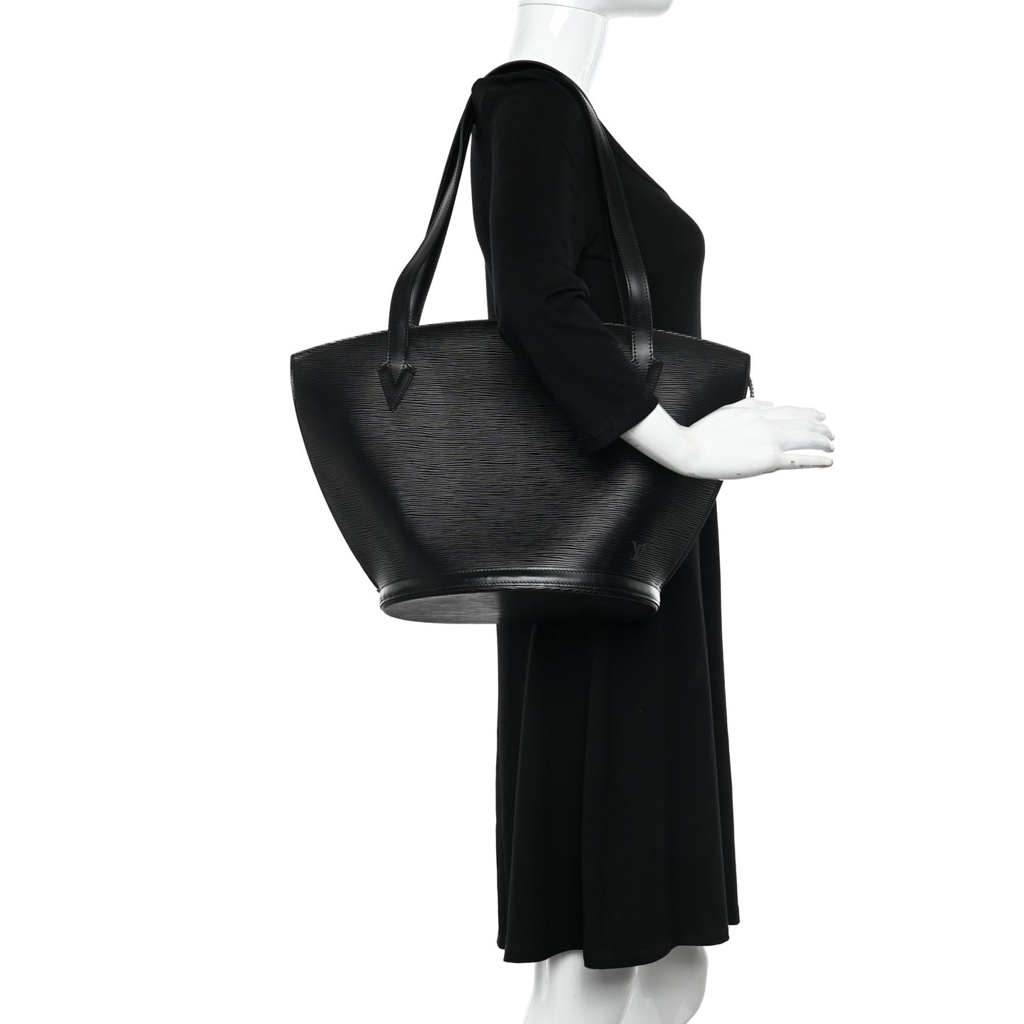Epi Saint Jacques PM Long Straps Black