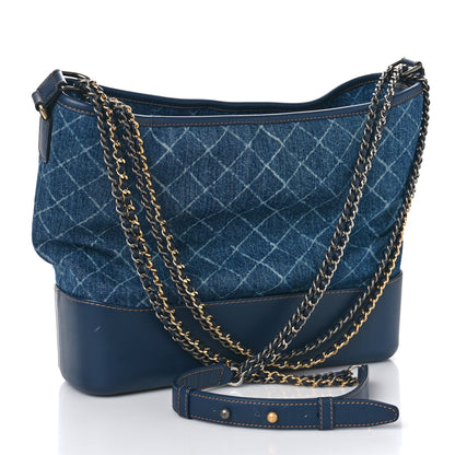 Chanel Denim Calfskin Large Gabrielle Hobo Blue 4 of 10