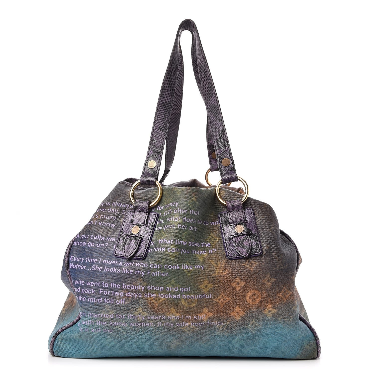 Louis Vuitton Monogram Karung Heartbreak Jokes Tote Violet 1 of 7