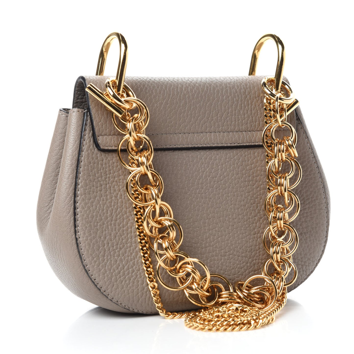 Grained Lambskin Mini Drew Bijou Shoulder Bag Motty Grey