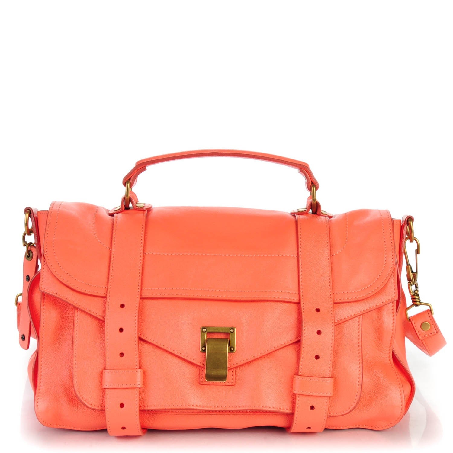 Proenza Schouler Lambskin Medium PS1 Satchel Grapefruit 1 of 9