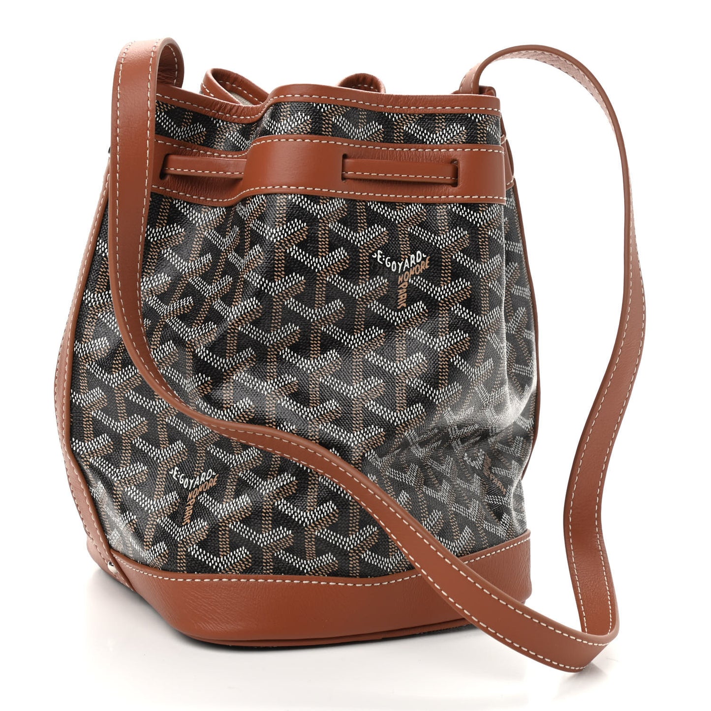 Goyardine Petit Flot Bucket Bag PM Black Gold