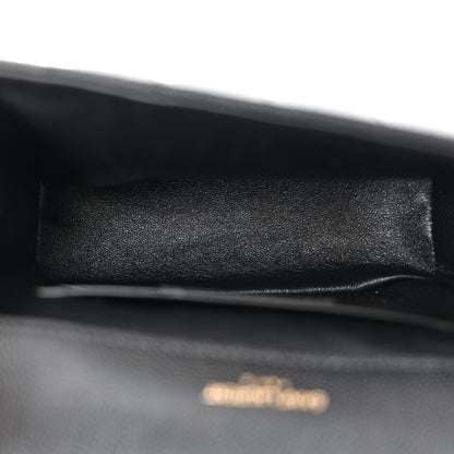 Saint Laurent Grain De Poudre Matelasse Monogram Small Vicky Chain Bag Black 5 of 10