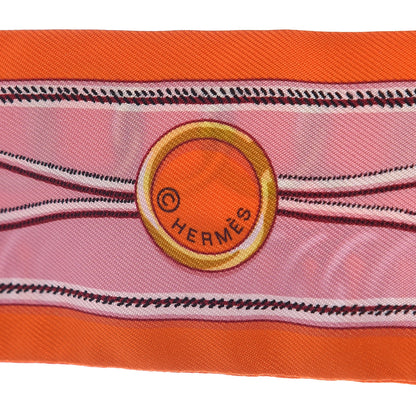 Hermes Silk Maillons Twilly Orange Vieux Rose Gold 5 of 5