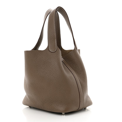 Hermes Taurillon Clemence Picotin Lock 18 PM Etoupe 3 of 11