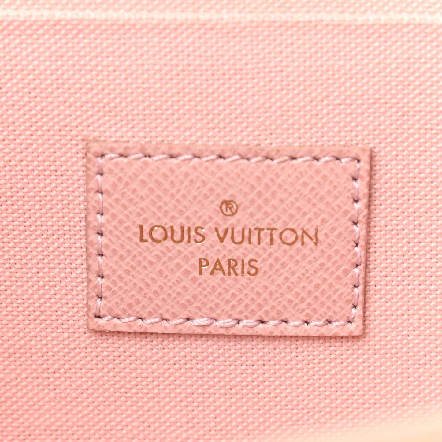 Damier Azur Pochette Felicie Chain Wallet Rose Ballerine