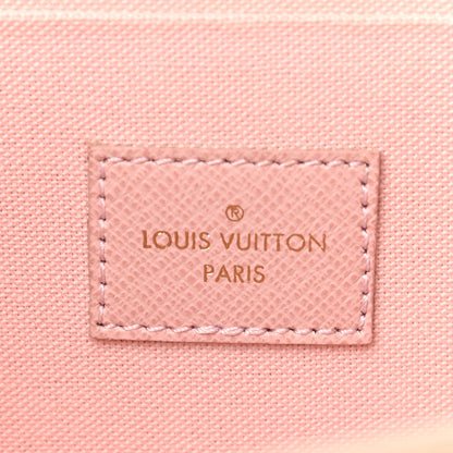 Louis Vuitton Damier Azur Pochette Felicie Chain Wallet Rose Ballerine 6 of 9