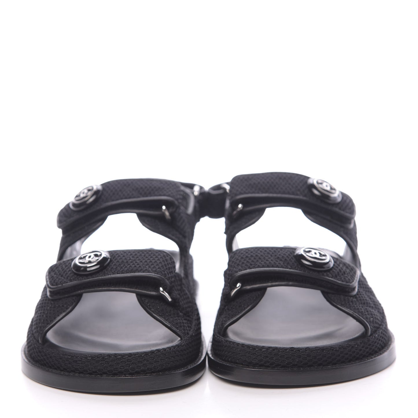Fabric Velcro Dad Sandals 38 Black