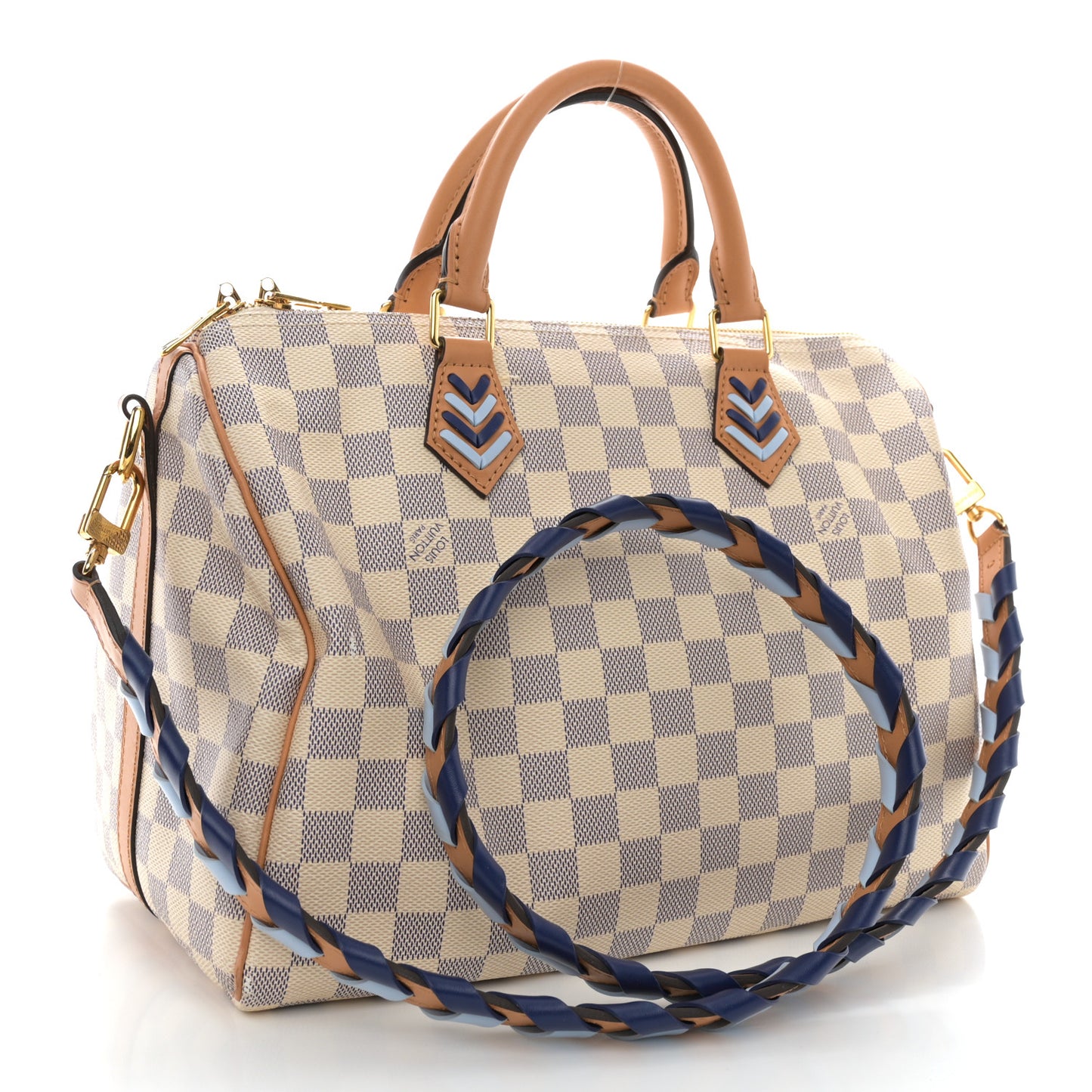 Damier Azur Braided Speedy Bandouliere 30 Blue