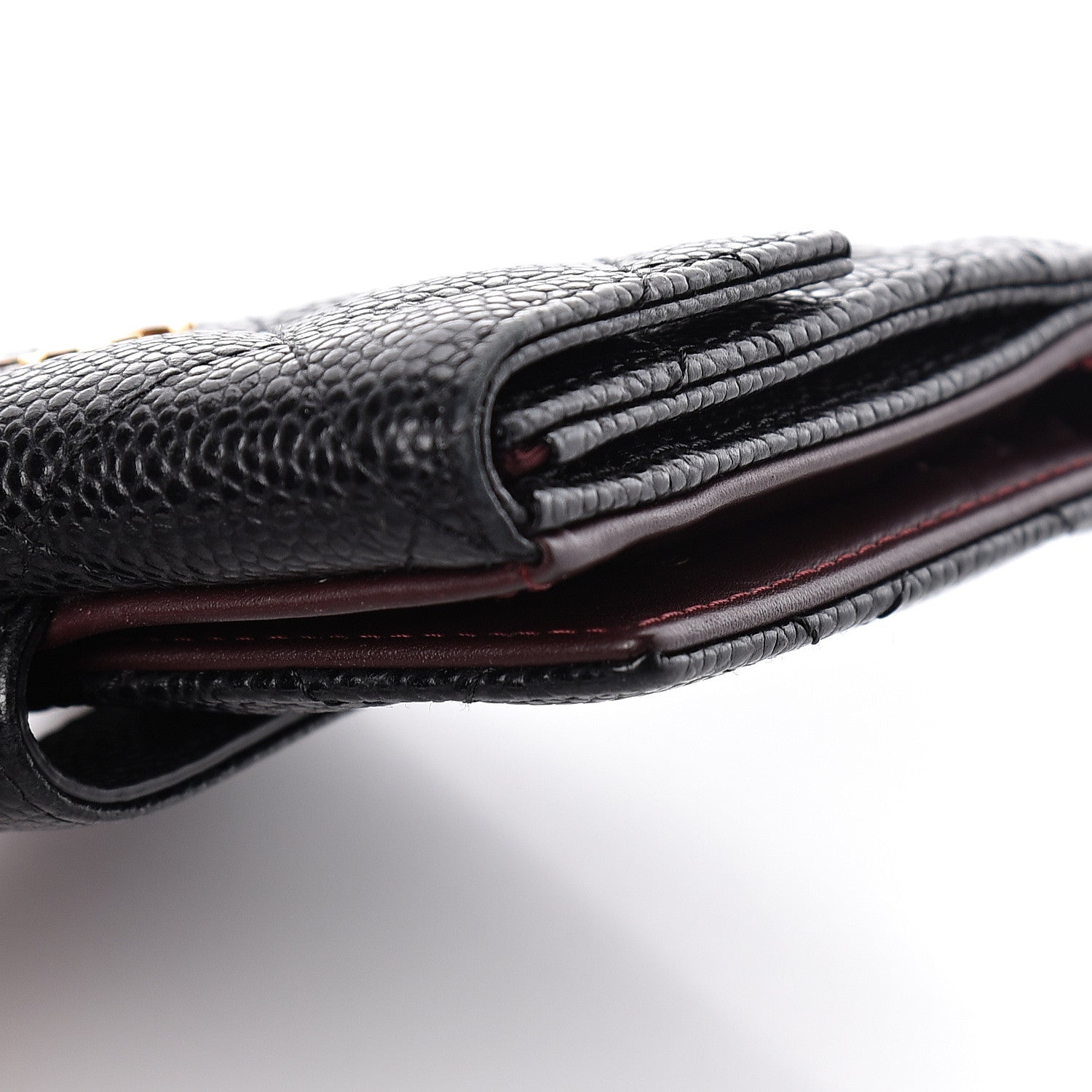 Chanel Caviar Quilted Compact French Flap Wallet Black 12 of 13