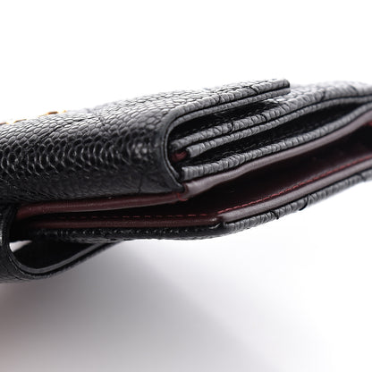 Chanel Caviar Quilted Compact French Flap Wallet Black 12 of 13
