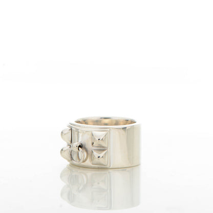 Hermes Sterling Silver Collier De Chien CDC Ring 53 6.25 3 of 9