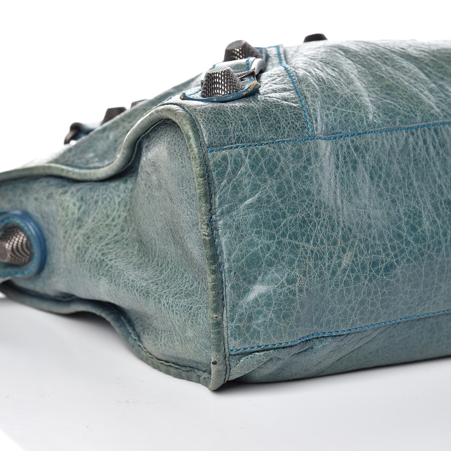 Chevre Giant 21 Gunmetal Hardware City Neiman Marcus LE Bleu
