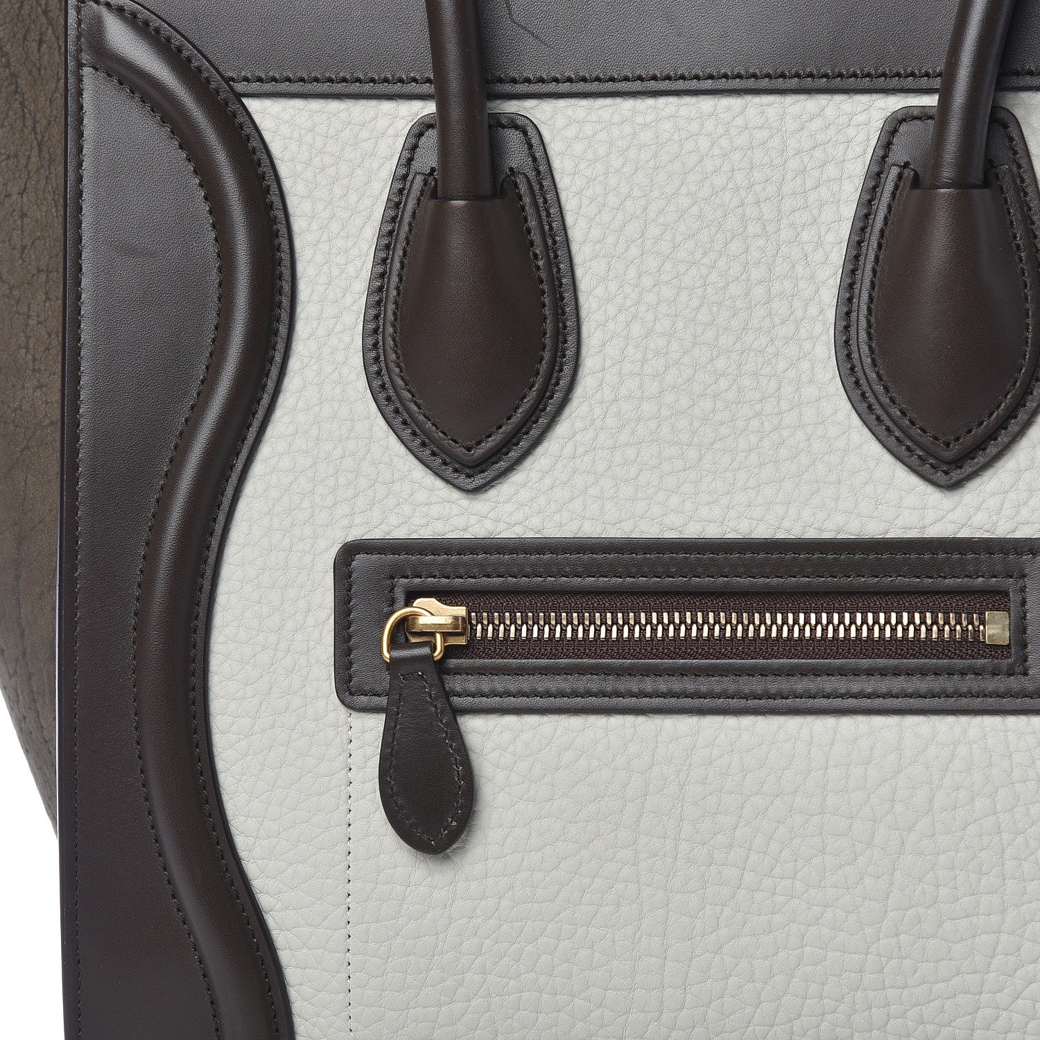 Celine Bullhide Micro Tri-Color Luggage Khaki 10 of 11