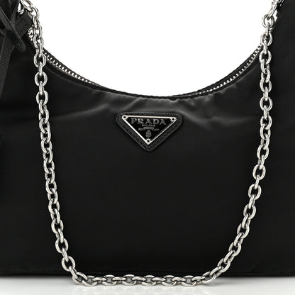 Prada Nylon Re-Edition 2005 Shoulder Bag Black 8 of 10