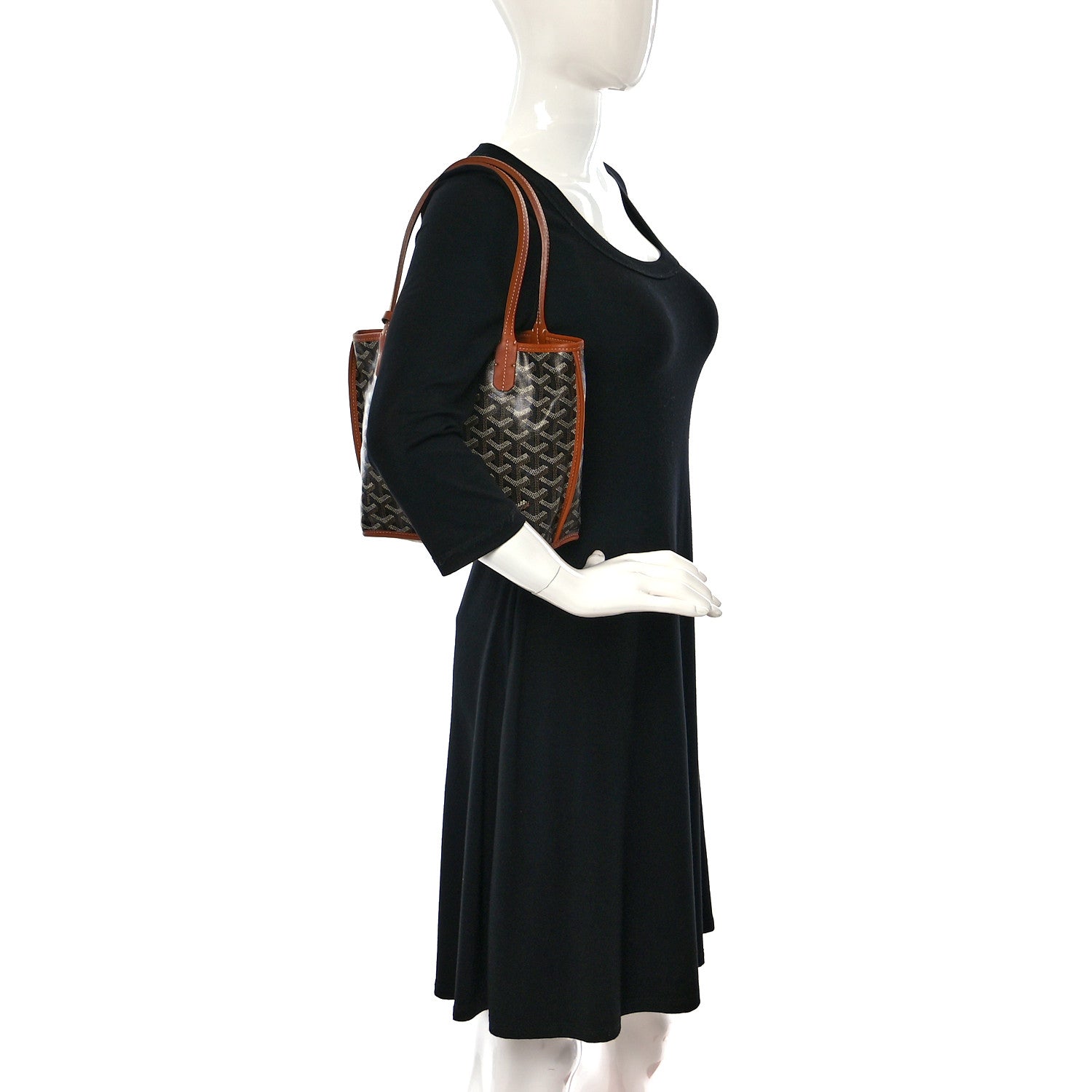 Goyard Goyardine Reversible Mini Anjou Black Gold 2 of 9