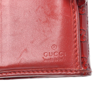 Gucci Patent Guccissima Mayfair French Flap Wallet Red 6 of 6