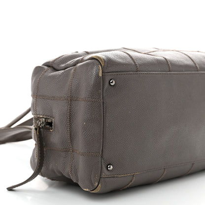 Chanel Caviar Square Stitched Bowler Grey 9 of 17
