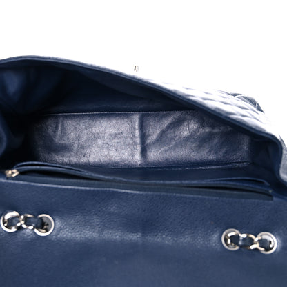 Chanel Caviar Quilted Jumbo Double Flap Navy Blue 5 of 25