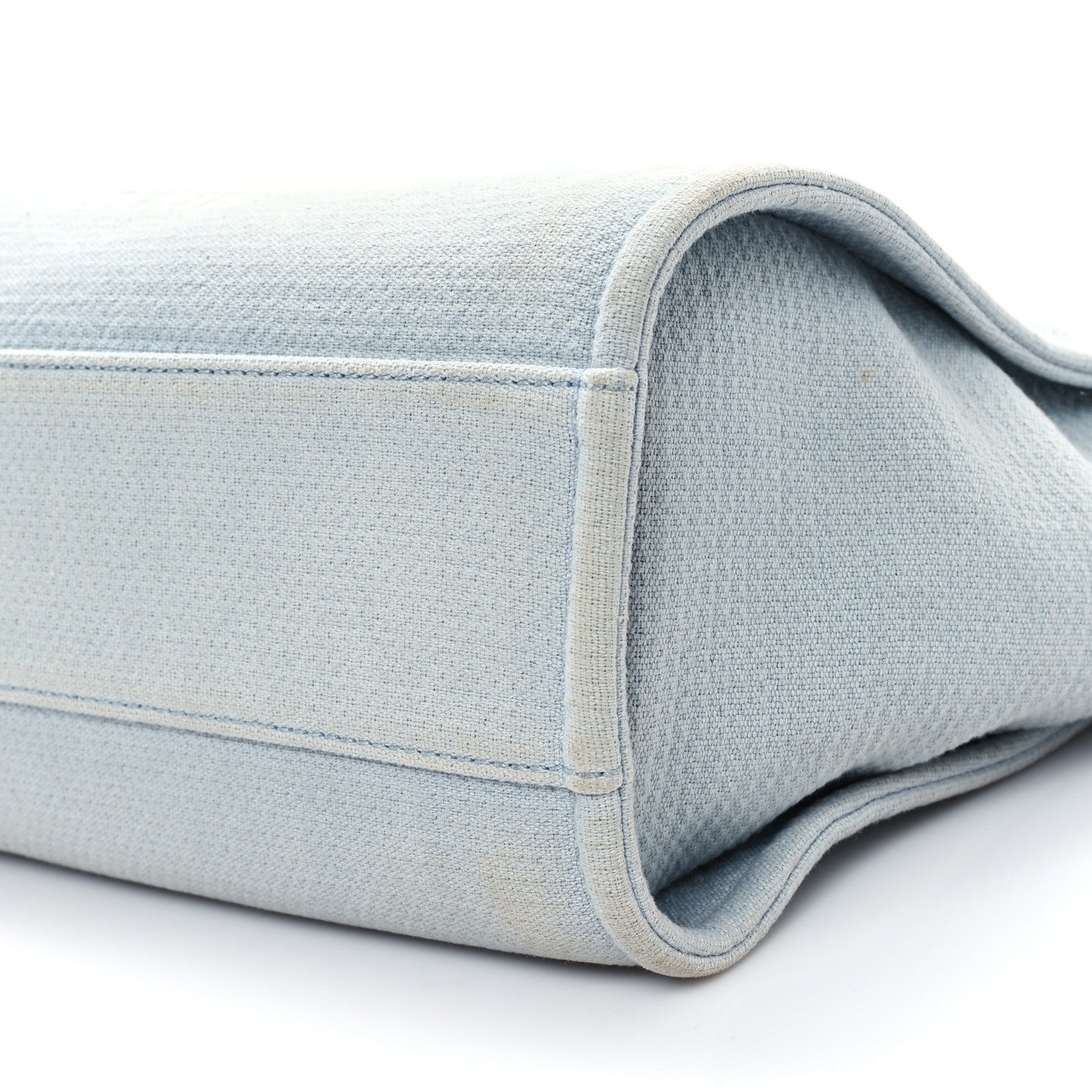 Chanel Mixed Fibers Small Deauville Tote Light Blue 11 of 13