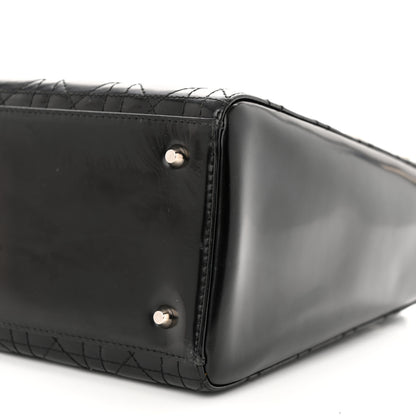 Christian Dior Patent Cannage Medium Lady Dior Black 10 of 11