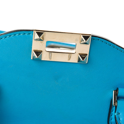 Valentino Garavani Vitello Rockstud Double Handle Tote Parrot 10 of 13