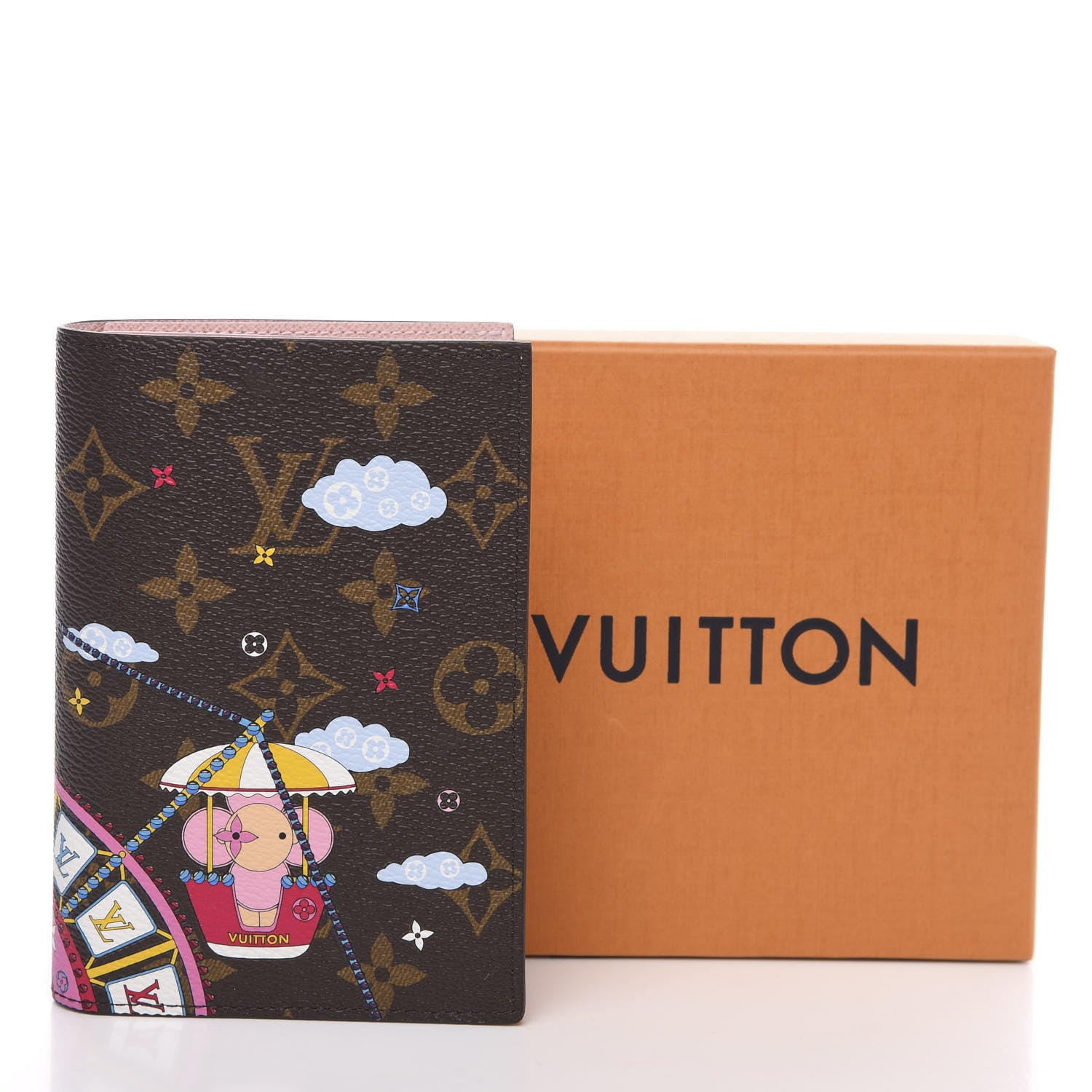Louis Vuitton Monogram 2020 Christmas Animation Big Wheel Passport Cover Rose Ballerine 6 of 6