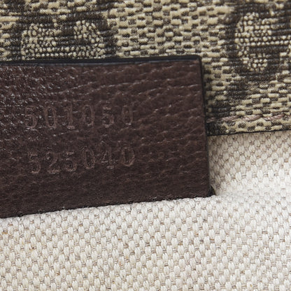 Gucci GG Supreme Monogram Web Small Neo Vintage Double Flap Messenger Bag Beige New Acero 7 of 14