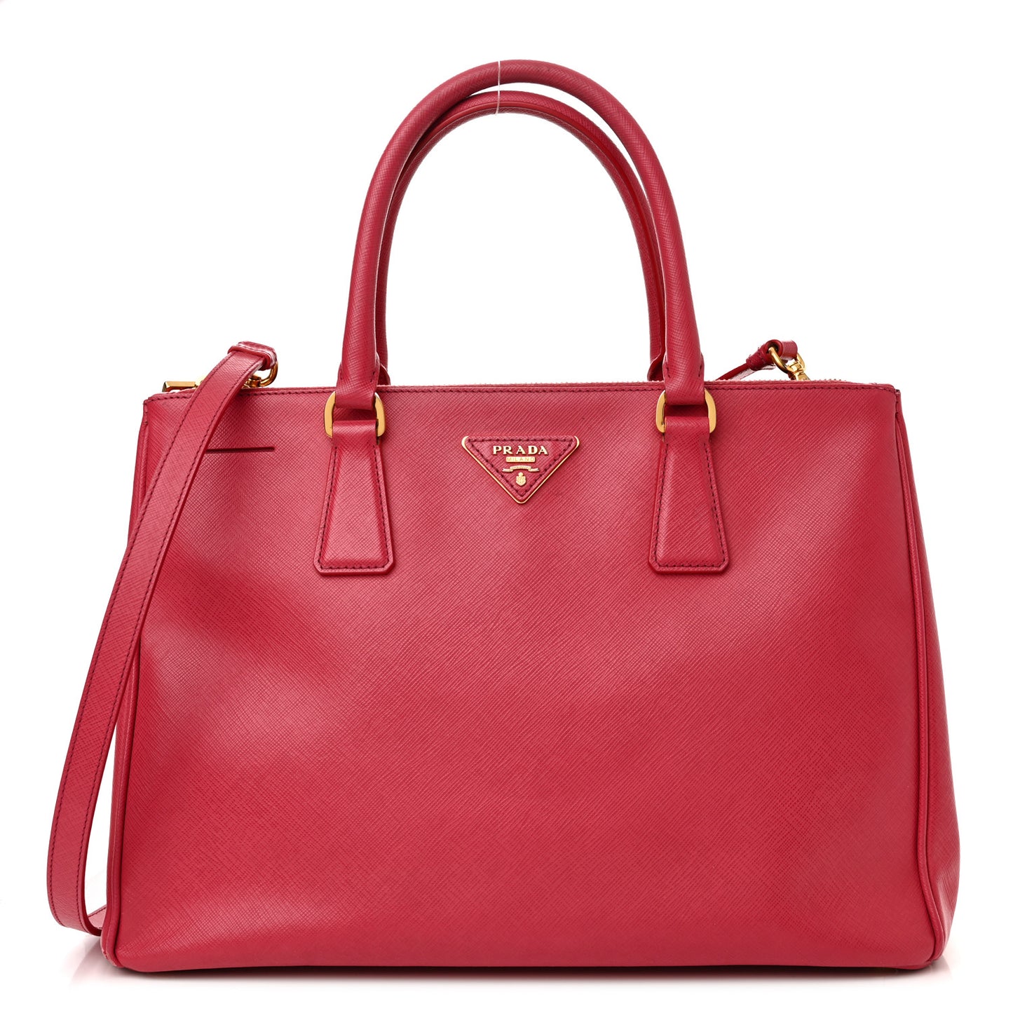 Saffiano Medium Galleria Double Zip Tote Peonia
