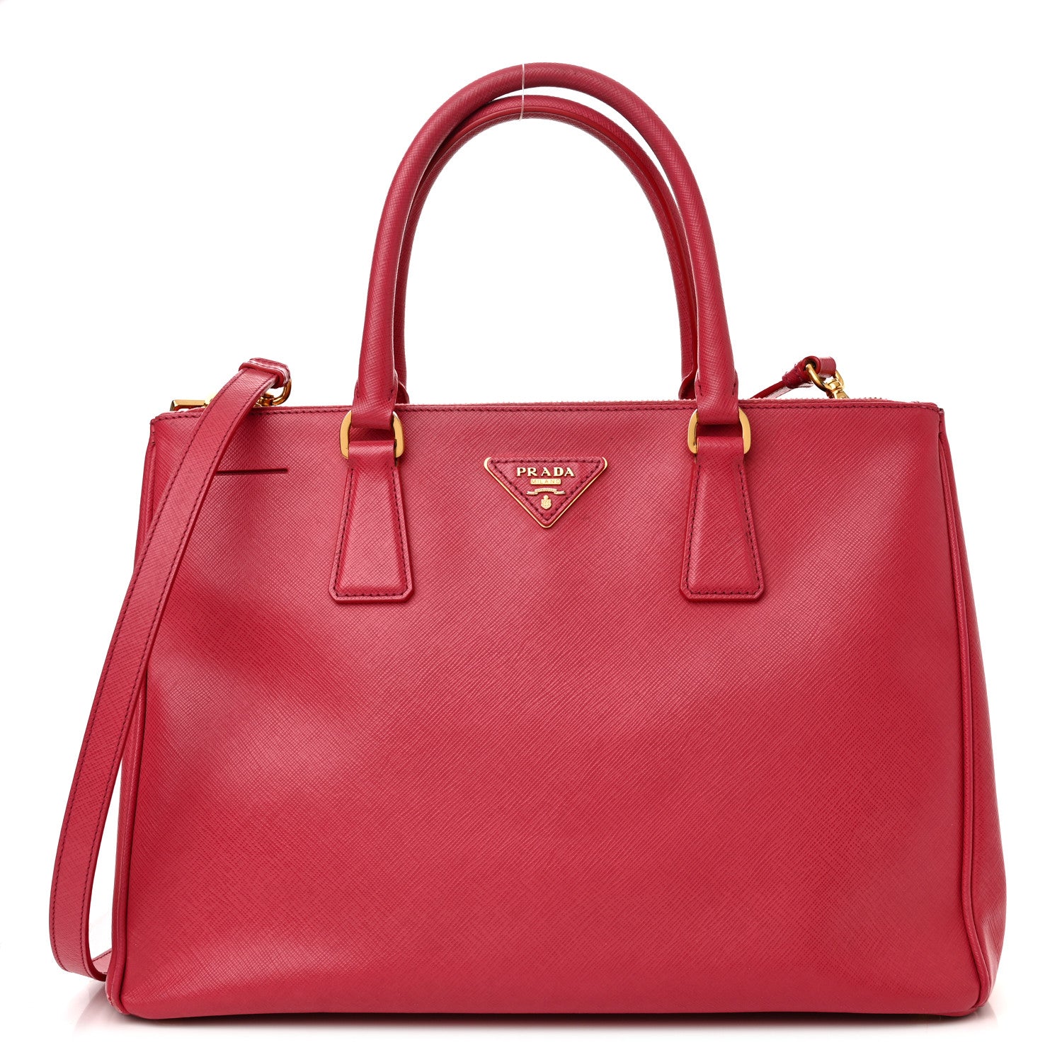 Prada Saffiano Medium Galleria Double Zip Tote Peonia 1 of 18