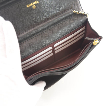 Chanel Caviar Quilted Wallet On Chain WOC Black 9 of 10