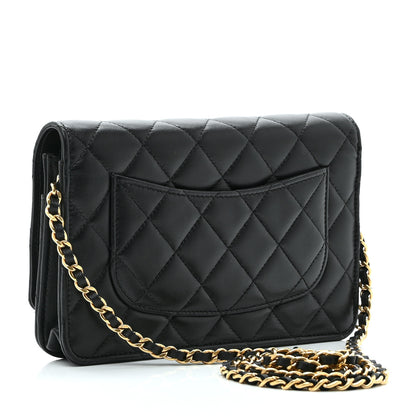Chanel Lambskin Quilted Enamel Coco Casino Wallet On Chain WOC Black 3 of 11