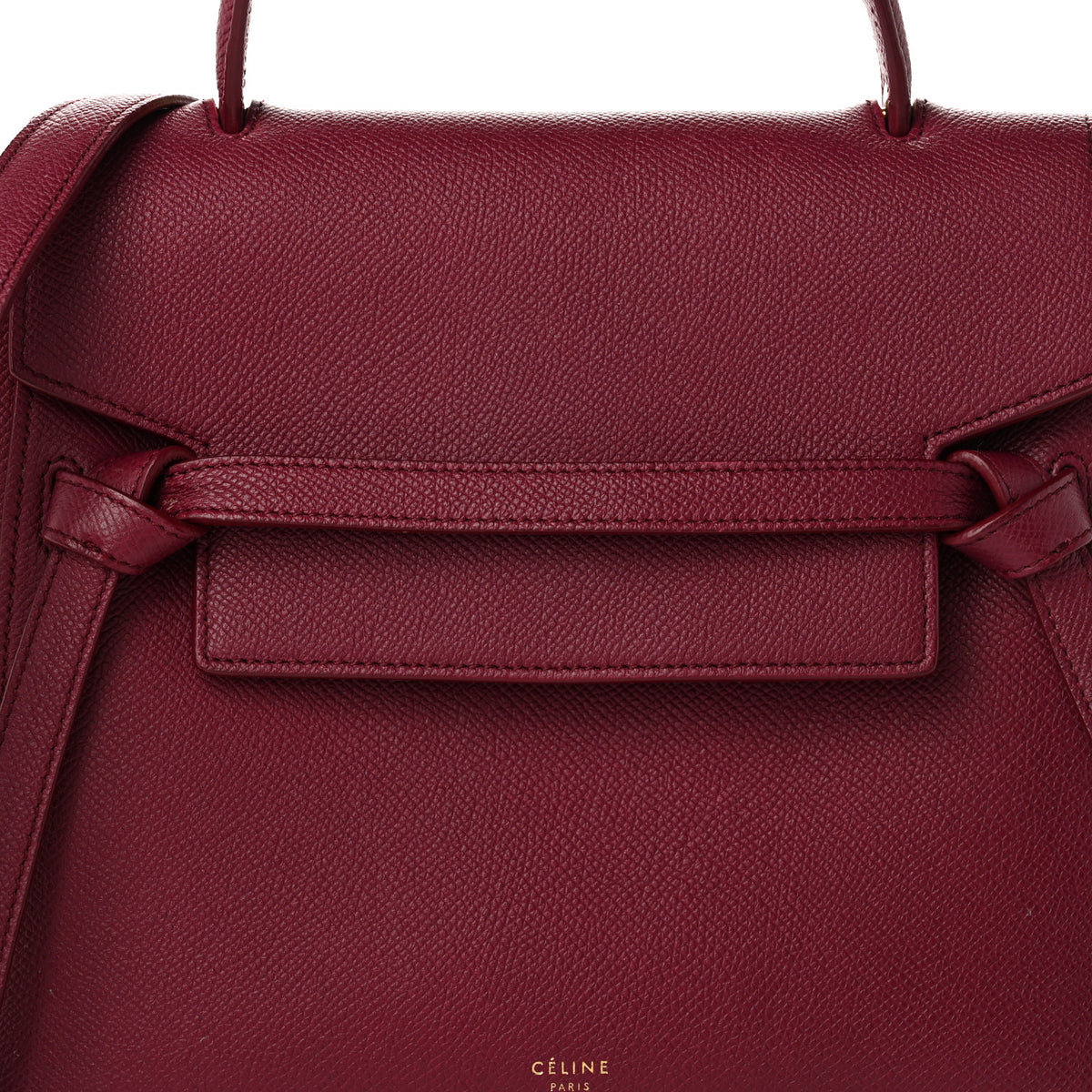Grained Calfskin Micro Belt Bag Plum