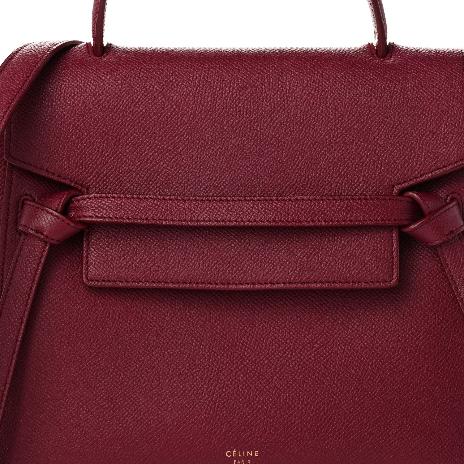 Celine Grained Calfskin Micro Belt Bag Plum 9 of 13