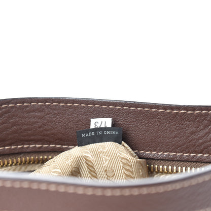 Prada Jacquard Logo Small Flat Messenger Bag Corda Brucia 10 of 11