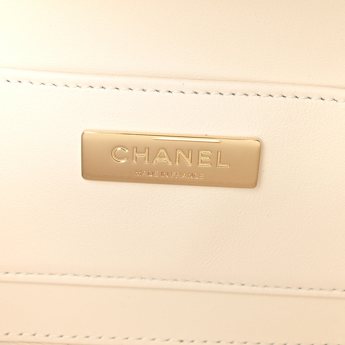 Lambskin Quilted Coco Click Bag White