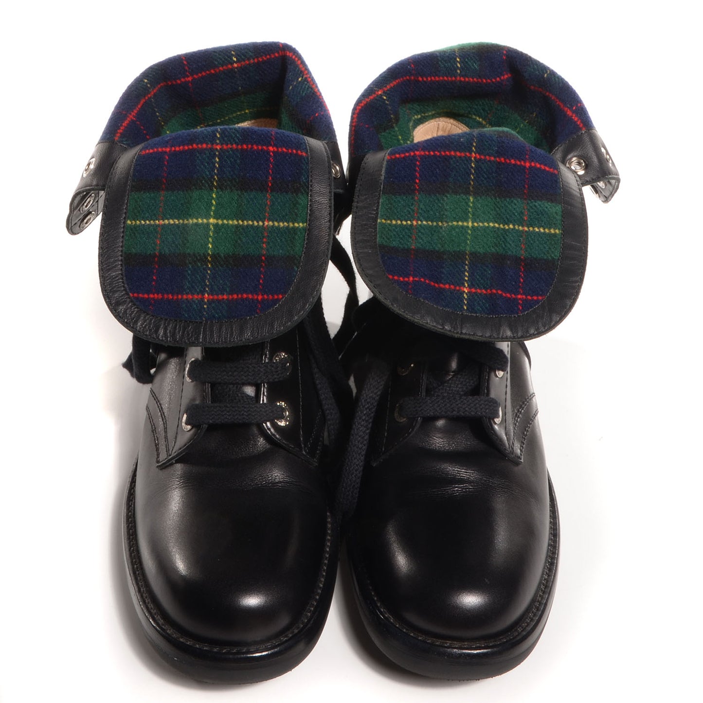 Leather Combat Boots 39.5 Black