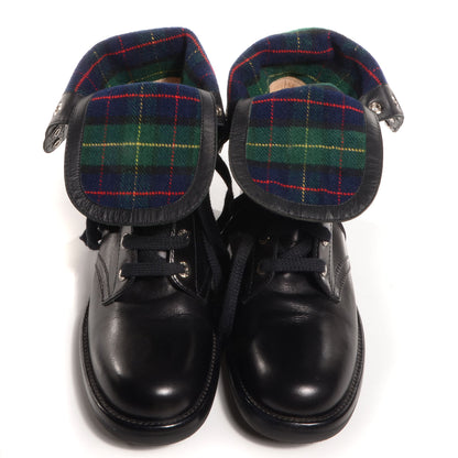 Chanel Leather Combat Boots 39.5 Black 8 of 8
