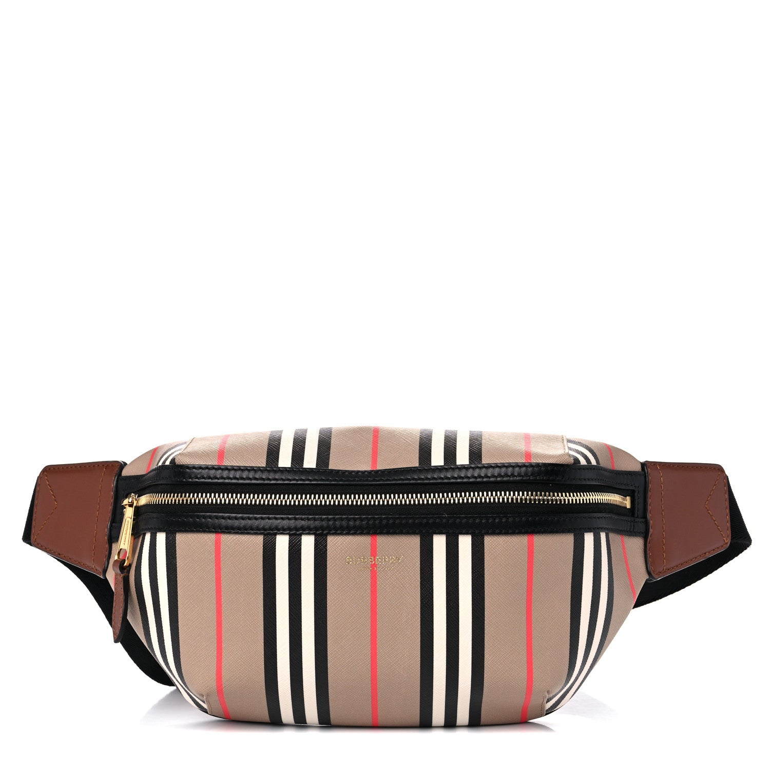 Burberry E-Canvas Icon Stripe Sonny Bum Bag Archive Beige 1 of 9