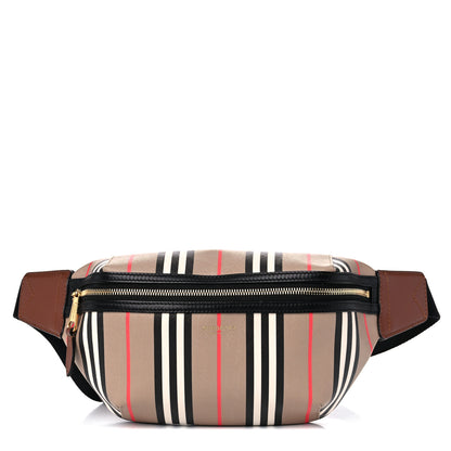 Burberry E-Canvas Icon Stripe Sonny Bum Bag Archive Beige 1 of 9