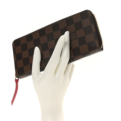 Louis Vuitton Damier Ebene Clemence Wallet Cherry 2 of 7