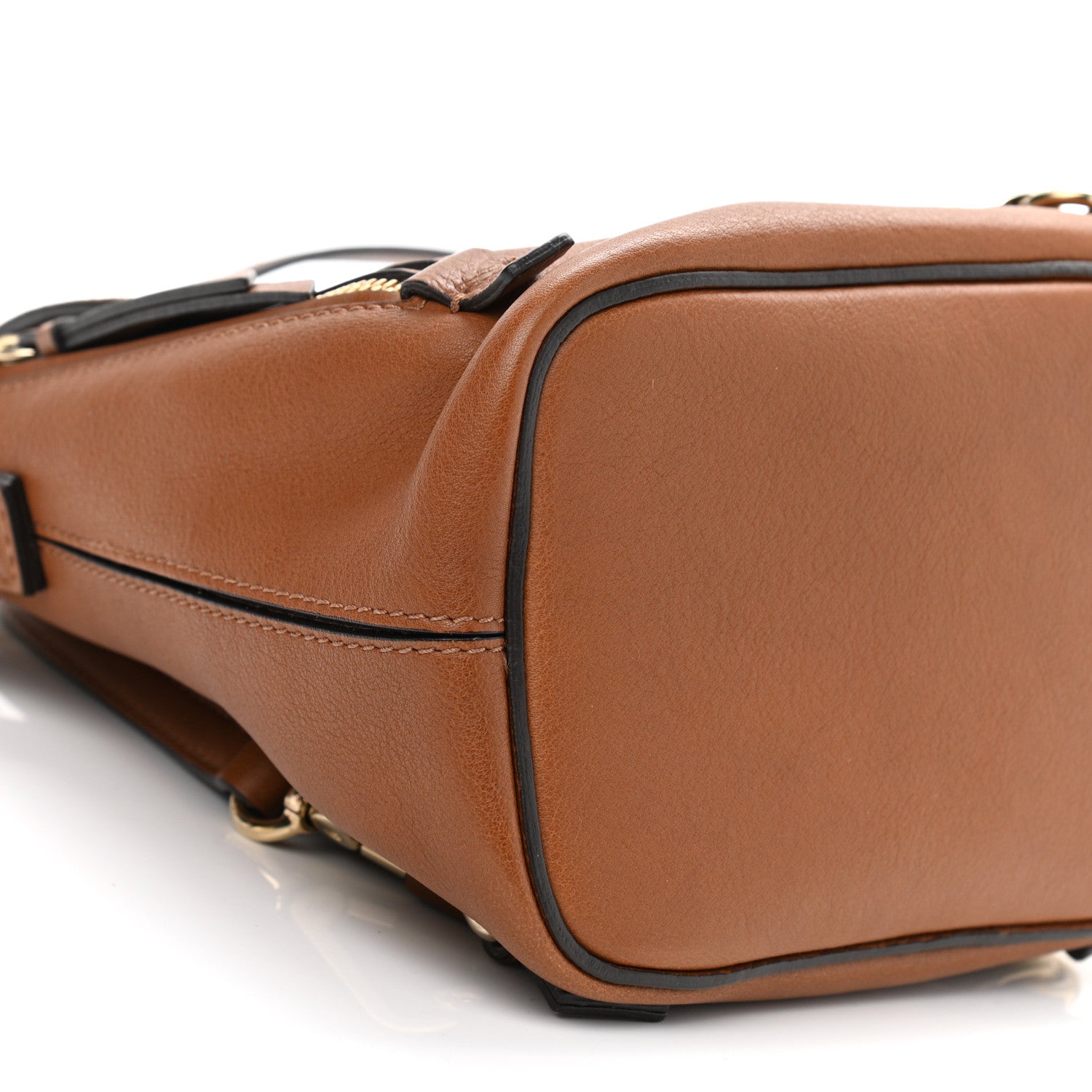 Chloe Suede Calfskin Mini Faye Backpack Tan 9 of 10