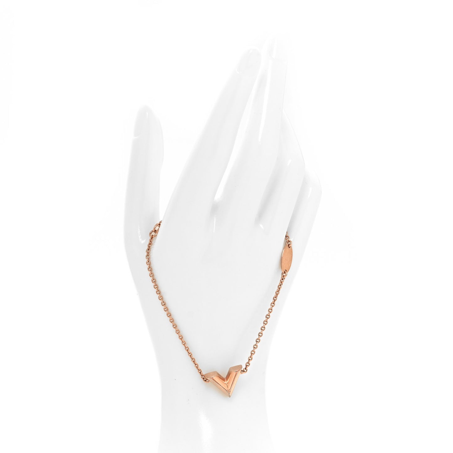 Brass Pink Gold Finish Essential V Bracelet