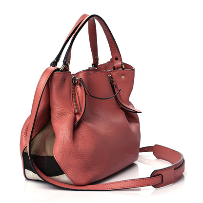 Burberry Grainy Calfskin House Check Small Maidstone Pink 4 of 10