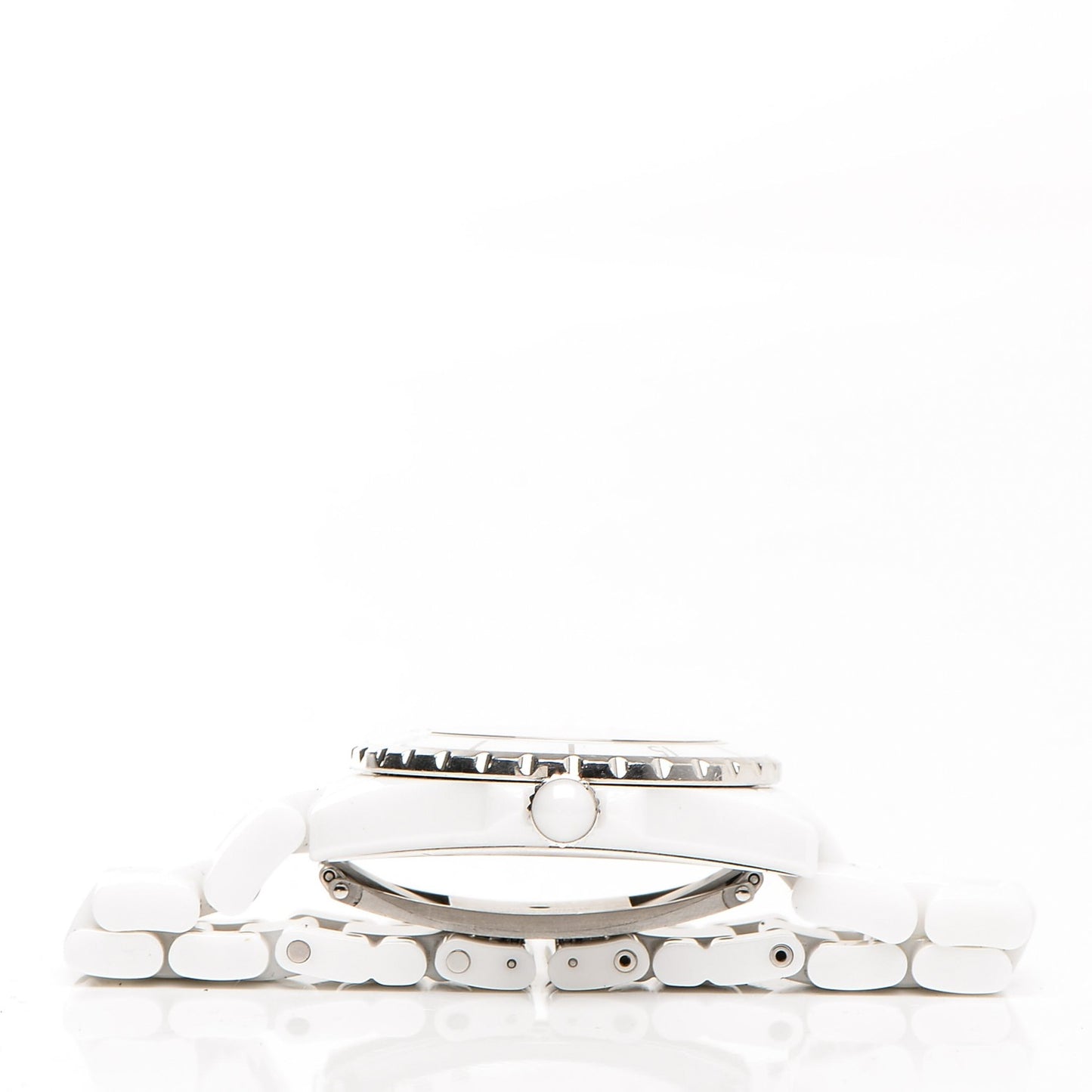 Stainless Steel Ceramic Diamond 38mm J12 Automatic Watch White