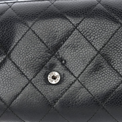 Chanel Caviar Quilted Large Flap Wallet Black 14 of 20