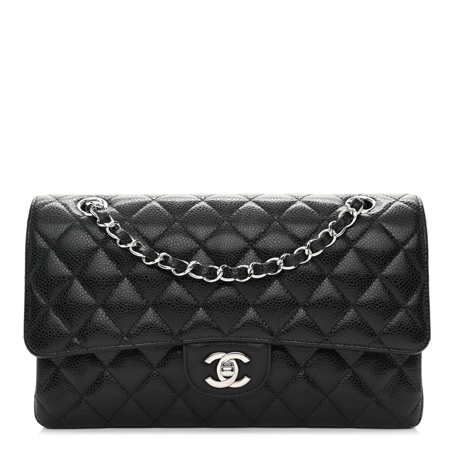 Chanel Caviar Quilted Medium Double Flap Black 1 of 12