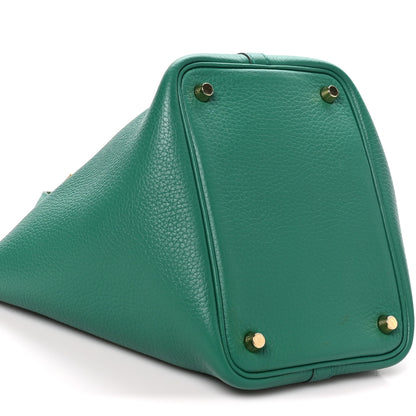 Hermes Taurillon Clemence Picotin Lock 18 PM Vert Jade Vert Jade 9 of 10