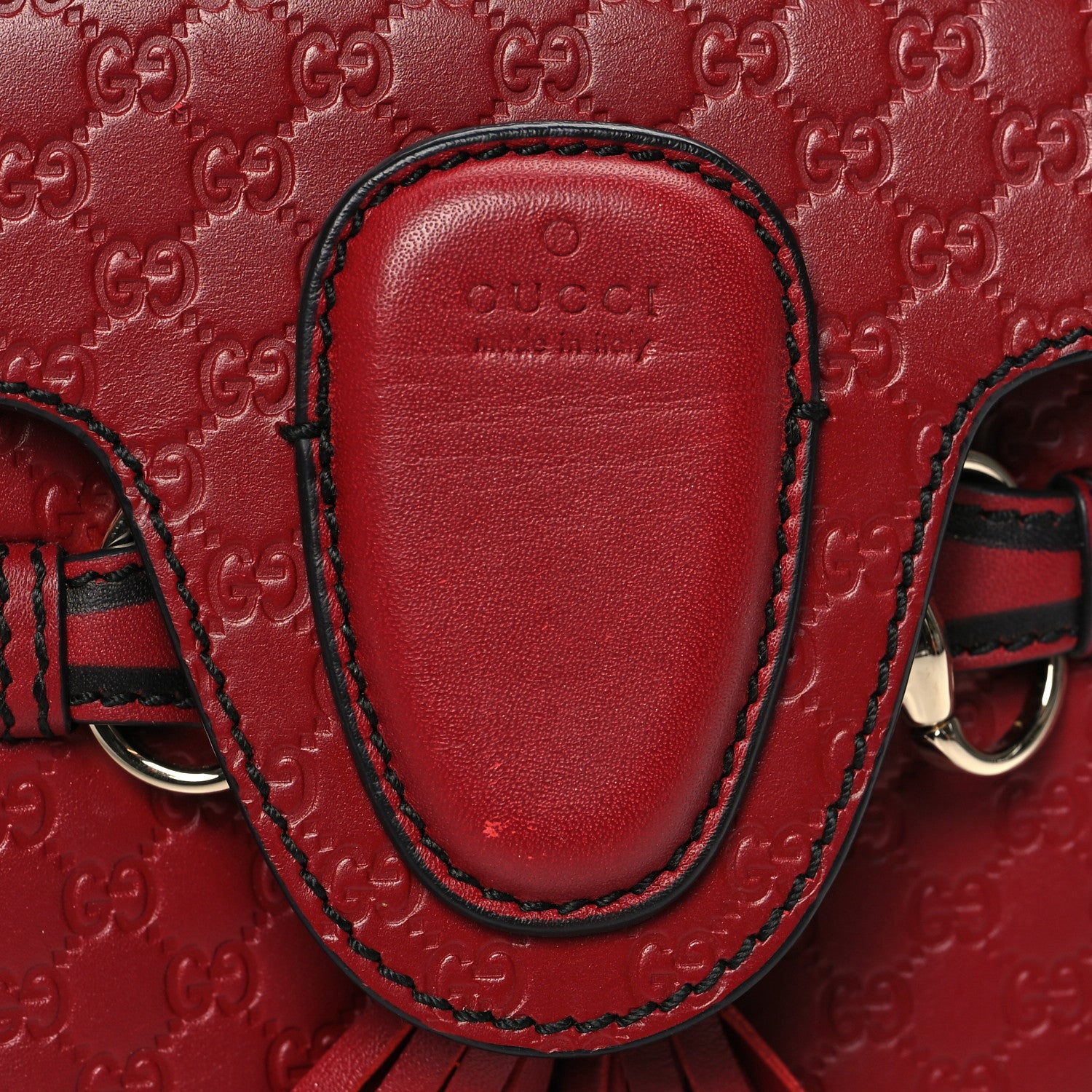 Gucci Soft Microguccissima Mini Emily Chain Shoulder Bag Rosso 11 of 11